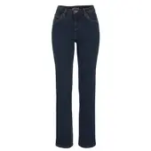 Arizona Gerade Jeans "Comfort-Fit", Damen, Gr. 18, K + L Gr, blau (dunkelblau), Jeans, Obermaterial: 98% Baumwolle, 2% Elasthan, Basic, normal lang, Jeans Gerade Jeans, High Waist, Topseller