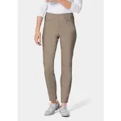 Goldner 2-in-1-Hose "Schlupfhose LOUISA mit Steppnähten", Damen, Gr. 44, N-Gr, beige (taupe), Obermaterial: 67% Baumwolle CO. 28% Polyamid PA. 5% Elasthan EL., Hosen 2-in-1-Hose, Ohne