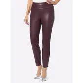 Witt Weiden Lederimitat-Leggings in burgund | Gr.: 50