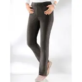 Casual Looks Schlupfhose , Damen, Gr. 24, Kurzgrößen, grau, 98% Baumwolle, 2% Elasthan, unifarben, lang, Hosen Schlupfhose
