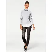 Linea Tesini By Heine Heine Rollkragen-Pullover in weiß | Gr.: 42