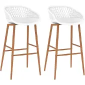 vidaXL Barhocker 2 Stk. Weiß