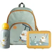 Sterntaler Kinderrucksack "Kindergarten Set ENTE Edda", Jungen, steingrün, Rucksäcke Kinderrucksack