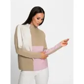 HEINE Pullover in beige-ecru-gemustert | Gr.: 44