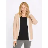 Sieh an! Strickjacke in beige-ecru-gemustert | Gr.: 38