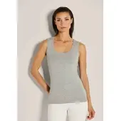 MADELEINE Tanktop mit breiten Trägern in graumelange | Gr.: 38