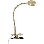 Orion LED-Klemmleuchte Mira, Flexarm, gold