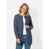 Sieh an! Long-Strickjacke in rauchblau | Gr.: 52