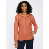 Sieh an! Langarm-Pullover in papaya | Gr.: 40