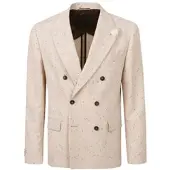 Bugatti Sakko , Herren, Gr. 58, beige (30, beige), 81% Wolle, 13% Viskose, 6% Polyamid, gepunktet, normal, Manschette, Sakkos Sakko, aus Wolle