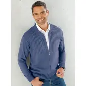 Classic Dog Strickjacke CLASSIC, Herren, Gr. 62, blau (mittelblau), 100% Polyacryl, unifarben, Strickjacken Strickjacke