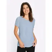 Sieh an! Trachtenshirt in eisblau | Gr.: 48