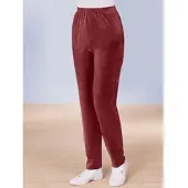 Sieh an! Schlupfhose SIEH AN "Nicki-Hose Nickihose mit 2 Seitentaschen", Damen, Gr. 48/50, N-Gr, rot (bordeaux), Nicki, , Basic, Hosen Schlupfhose