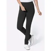 HEINE Jerseyhose , Damen, Gr. 38, Normalgrößen, grau (graphit), 66% Viskose, 29% Polyamid, 5% Elasthan, unifarben, Hosen Jerseyhose