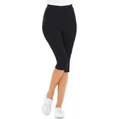 Goldner Kurzgröße: Lässige Baumwollhose mit Dehnbund in schwarz | Gr.: 23