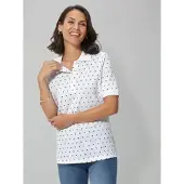 Witt Weiden Poloshirt in weiß-getupft | Gr.: 44