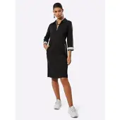 Création L Shirtkleid "Modal-Mix-Kleid", Damen, Gr. 40, Normalgrößen, schwarz, Jersey, 50% Modal, 44% Polyester, 6% Elasthan, unifarben, knielang, Kleider Shirtkleid