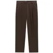 Bugatti Stoffhose "Stretch-Komfort", Damen, Gr. 40, Normalgrößen, braun (90, braun), 64% Polyester, 34% Viskose, 2% Elasthan, unifarben, normal, Hosen Stoffhose, mit Bundfalte