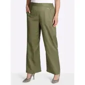Sheego Hose lang in oliv | Gr.: 58