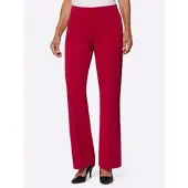 Lady Bügelfaltenhose , Damen, Gr. 50, Normalgrößen, rot, 64% Polyester, 34% Viskose, 2% Elasthan, unifarben, lang, Hosen Bügelfaltenhose