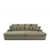 Fun-Möbel Bigsofa Couchgarnitur AROSA Megasofa in Stoff Tilia Olivgrün
