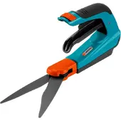 Gardena 8735-29, Schwenkbare Klingen, Kurzgriff, Wellenklinge, Schwarz, Blau, Kunststoff