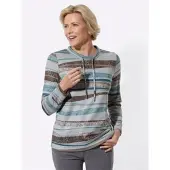 Witt Weiden Stehkragen-Shirt in topas-taupe-bedruckt | Gr.: 48