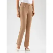 Casual Looks 5-Pocket-Jeans , Damen, Gr. 22, Kurzgrößen, braun (camel), 98% Baumwolle, 2% Elasthan, unifarben, lang, Jeans 5-Pocket-Jeans