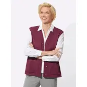 Witt Strickweste "Strickweste Strickweste mit Merinowolle", Damen, Gr. 48, bordeaux, Basic, V-Ausschnitt, Westen Strickweste