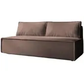 Fun-Möbel Sofa Designersofa AMANDA 3-Sitzer mit Schlaffunktion in Stoff Zoom Braun