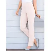 Stehmann Dehnbund-Hose , Damen, Gr. 245, Extrakurzgrößen, rosa (rosé), 72% Viskose, 25% Polyamid, 3% Elasthan, unifarben, lang, Hosen Dehnbund-Hose