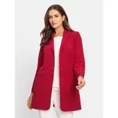 HEINE Longblazer "Longblazer", Damen, Gr. 36, rot, 95% Polyester, 5% Elasthan, Blazer Longblazer