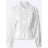 Création L Satin-Bluse in ecru | Gr.: 48