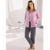 Witt Hausanzug "Hausanzug Hausanzug", Damen, Gr. 20/21, rosa (rosé, anthrazit), Basic, Homewear-Sets Hausanzug