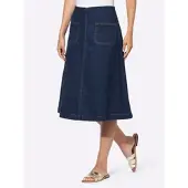 HEINE Jeansrock "Jeans-Rock Jeansrock in A-Form", Damen, Gr. 40, blau (dunkelblau), Denim/Jeans, , Modisch, Röcke Jeansrock