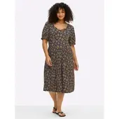 Sheego Jersey-Kleid in tiefblau-ozean-bedruckt | Gr.: 56