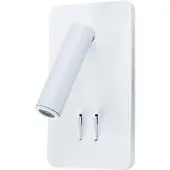 ARTE LAMP LED-Lampe für Schlafzimmer – Innen-Wandleuchte mit weißer Metallfassung und Kabel