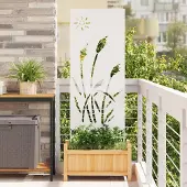Syfax Garten Sichtschutz-Leinwand Weiß 50 x 140 cm