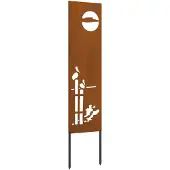 Syfax Garten Sichtschutz-Leinwand Rostig 32 x 140 cm Wetterfeststahl