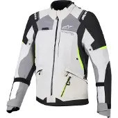 Alpinestars Stella Andes V4 Drystar wasserdichte Damen Motorrad Textiljacke, dunkelgrau/schwarz/gelb, M