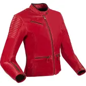 Segura Curve Damen Motorrad Lederjacke, rot, 44