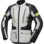 IXS Lorin-ST Hellgrau Schwarz Motorrad Textiljacke Größe 4XL