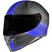 Bogotto FF110 Cinder Helm, schwarz matt/blau, S (55/56)