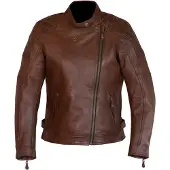 Merlin Bristol D3O Cafe Damen Motorrad Lederjacke, braun, XS