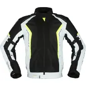 Modeka Khao Air Motorrad Textiljacke, schwarz/grau/neon, XS