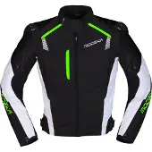 Modeka Lineos Motorrad Textiljacke, schwarz/weiß/grün, XL