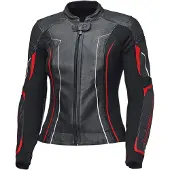 Held Debbie 3 Damen Motorrad Lederjacke, schwarz/neon-rot, 34