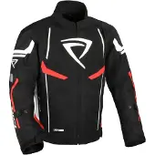 Difi Estoril Aerotex wasserdichte Motorrad Textiljacke, schwarz/weiß/rot, S