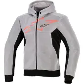 Alpinestars Chrome Superairflow Kapuzenpullover Black Mid Gray Red Fluo