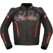 Modeka Valyant Motorrad Lederjacke, schwarz/rot, 52